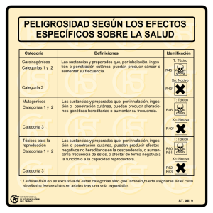 Nueva ventana:Peligrosidad según los efectos específicos sobre la salud (pdf, 104 Kbytes)