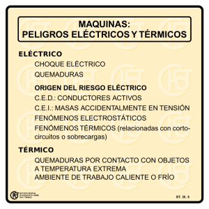 Nueva ventana:Máquinas: peligros eléctricos y térmicos (pdf, 22 Kbytes)