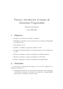 Objetivos de la práctica y materiales disponibles