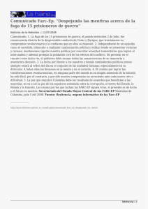 Comunicado Farc-Ep. &#34;Despejando las mentiras acerca de la