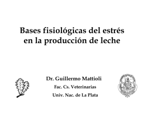 Bases fisiológicas del estrés en la producción de leche Dr. Guillermo Mattioli