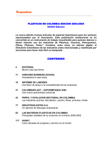 PLASTICOS EN COLOMBIA EDICION 2003-2004