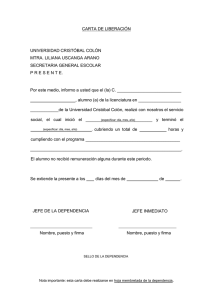 Carta de liberaci n de la dependencia