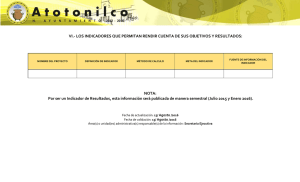 VI INDICADORES OBJ Y RESULT