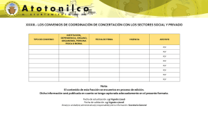 CONVENIOS SECTOR SOCIAL Y PRIVADO