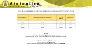 SERVIDORES PUBLICOS CON SANCIONES