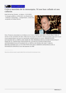 Critíca marxista de la monarquía. Ni nos han callado ni... callarán