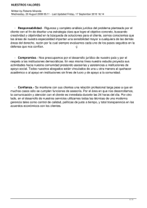 NUESTROS VALORES