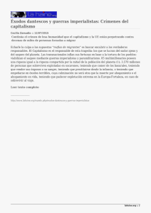 Éxodos dantescos y guerras imperialistas: Crímenes del capitalismo