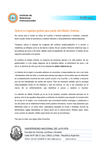 Sobre la tragedia global que parte del Medio Oriente .