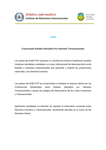 Comunicado Estados afectados por intereses trasnacionales