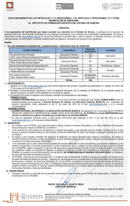 Convocatoria Proceso de admisión 2014 Escuelas Normales