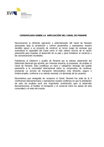 COMUNIDAD IBEROAMERICANA - Declaraci�n sobre la ampliaci�n del canal de Panam�