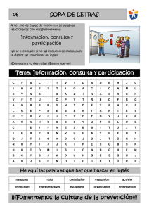Sopa de Letras: Información, Consulta y Participación