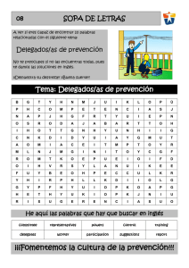 Sopa de Letras: Delegados de Prevención - Juego Educativo