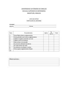 Lista de Cotejo: Uniforme - Enfermería UAS