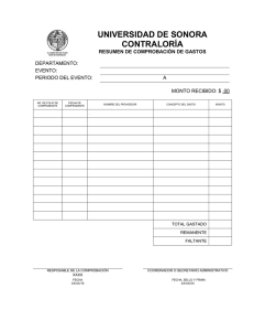 FORMULARIO DE COMPROBACI N DE GASTOS
