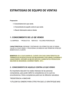 ESTRATEGIAS DE EQUIPO DE VENTAS