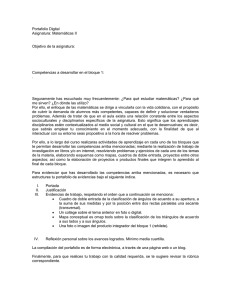 Portafolio Digital Asignatura: Matemáticas II  Objetivo de la asignatura: