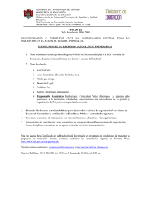Inscripción de Oferente Universidades 2015