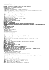 vocabulario tema 9 y 10