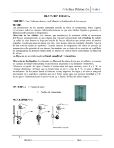 Práctica DILATACIÓN TÉRMICA