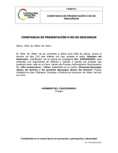 GJ-F-07 CONSTANCIA DE PRESENTACION O NO DE DESCARGOS