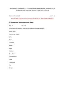 Panilla ANEXA II al Decreto N° S.I.F.Co.S. Formulario de Baja... Fortalecimiento de la Actividad Comercial y de Servicios (S.I.F.Co.S)