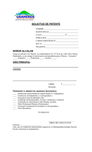 SOLICITUD DE PATENTE