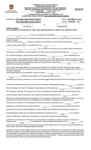 2° EXAMEN PARCIAL DE ESPAÑOL III 3° H NARCISO NOV. 2011