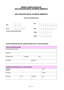 MODELO SIMPLIFICADO DE DECLARACIÓN ANUAL DE MEDIO