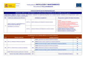 Montaje y mantenimiento de instalaciones frigoríficas.