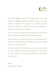 Desde APTN-COFENAT queremos hacer llegar nuestras más