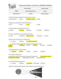 1 Cuál de las siguientes estrellas está más próximo a nosotros. a