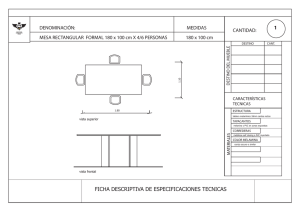 MESA RECTANGULAR FORMAL 180 x 100 cm X 4 6 PERSONAS