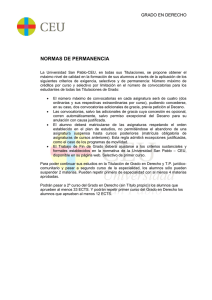 normas de permanencia - Universidad CEU San Pablo