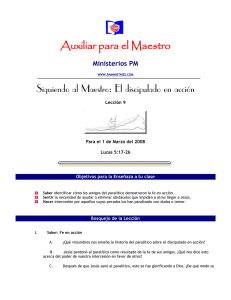 Siguiendo al Maestro: El discipulado en acción