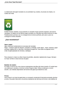 ¿Como Hacer Papel Reciclado?