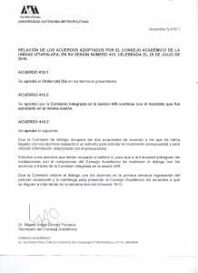 acuerdos adoptados por el consejo académico de la uami en su