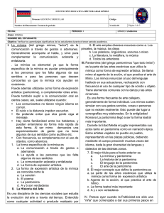 I. La mímica (del griego mimos, "actor") es la