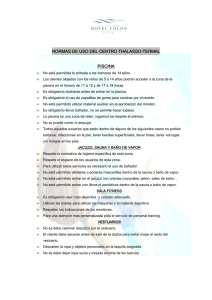 Normas de Uso - HOTEL COLÓN THALASSO TERMAL