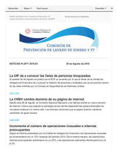 La UIF da a conocer las listas de personas bloqueadas La CNBV