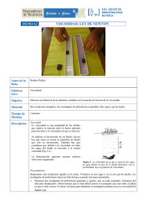 DEMO 62 VISCOSIDAD. LEY DE NEWTON