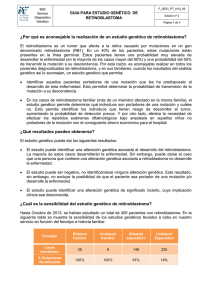 Guía estudio genético Retinoblastoma