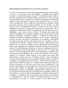 La Legis Action - derecho romano