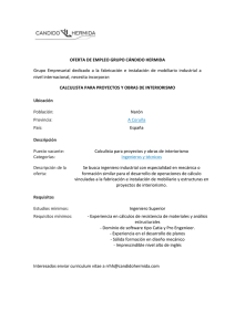OFERTA DE EMPLEO GRUPO CÁNDIDO HERMIDA Grupo
