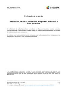 Insecticidas, raticidas, acaracidas, fungicidas, herbicidas
