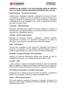 PREMIOS DE MIL EUROS A LAS OCHO MEJORES IDEAS DE