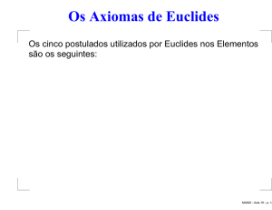 Os Axiomas de Euclides
