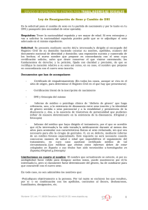 1 Ley de Reasignación de Sexo y Cambio de DNI